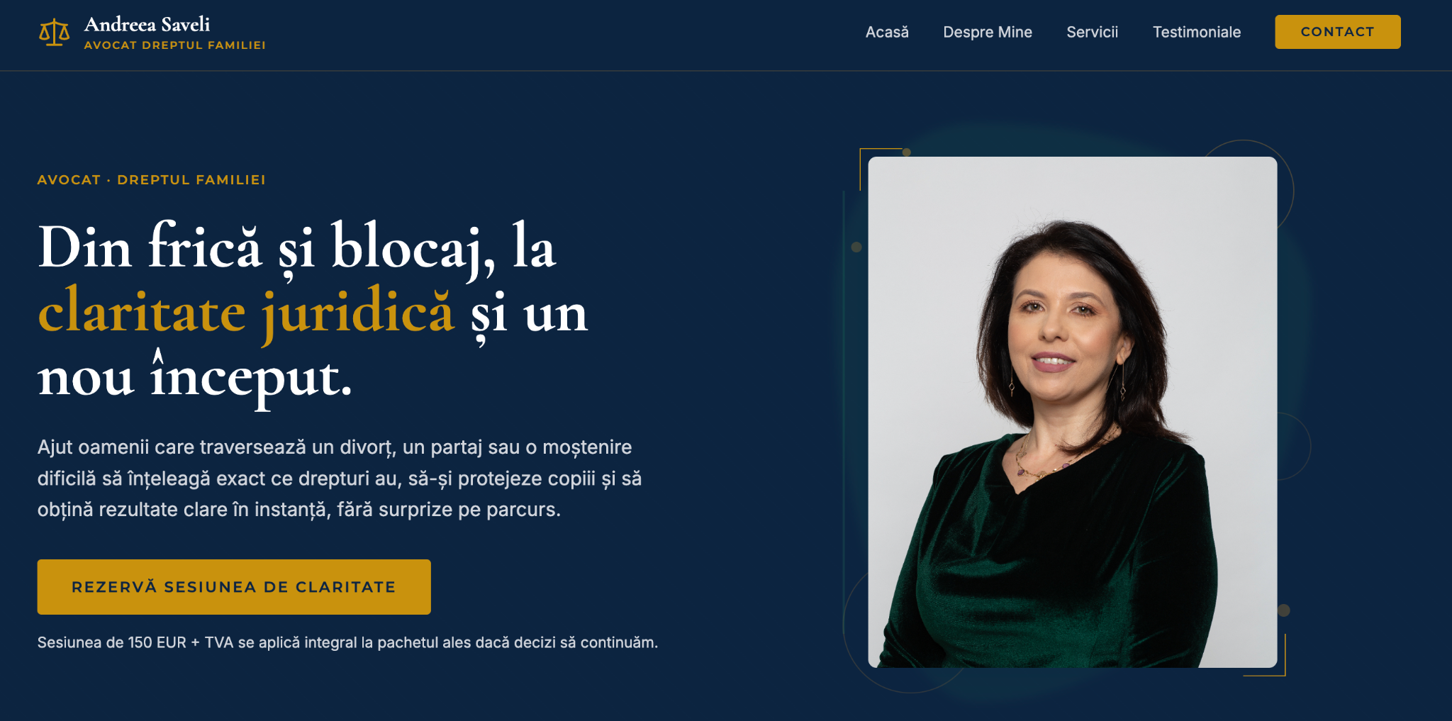 Captură reprezentativă cabinet de avocatură