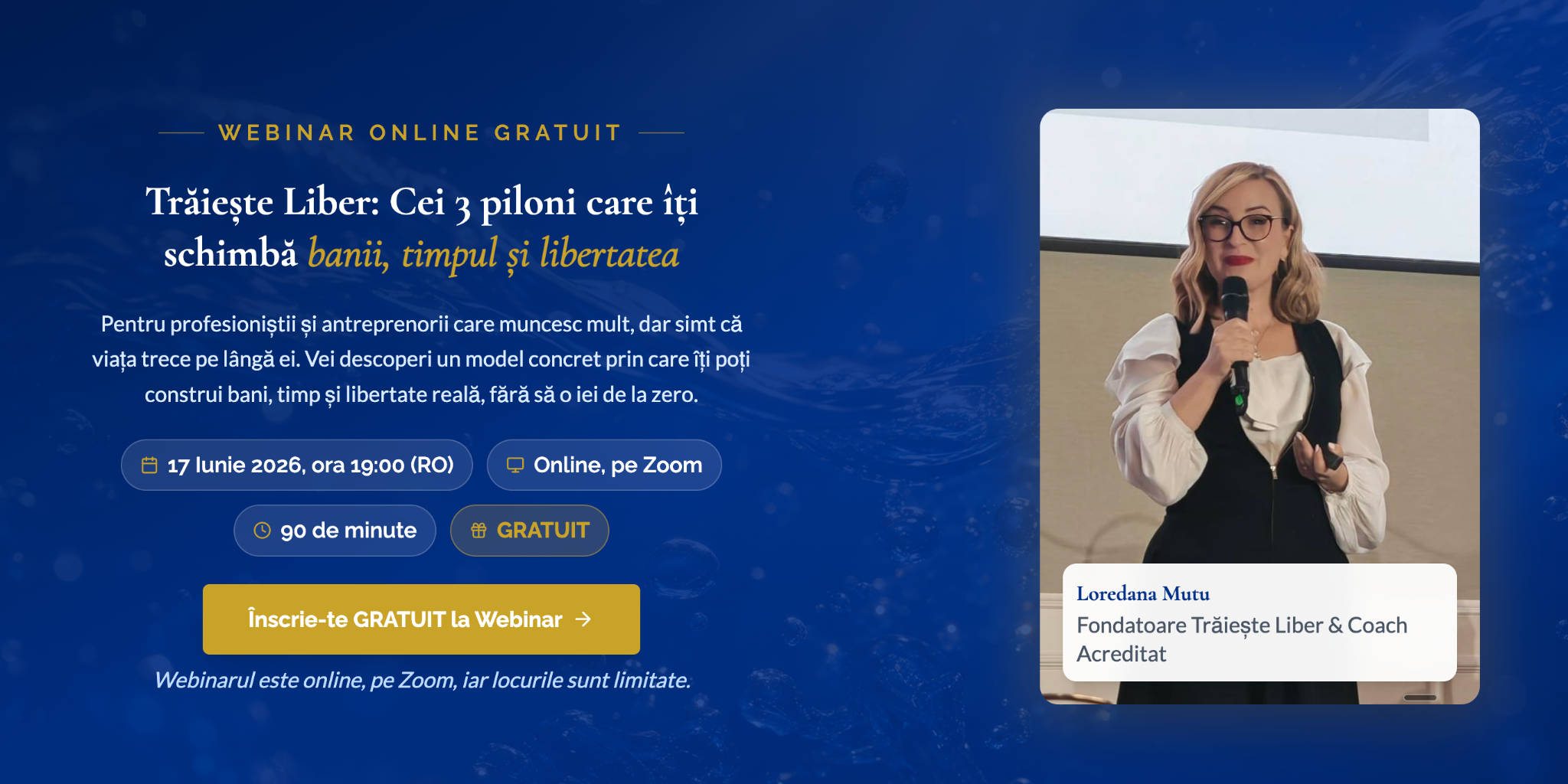 Captură reprezentativă webinarul Trăiește Liber