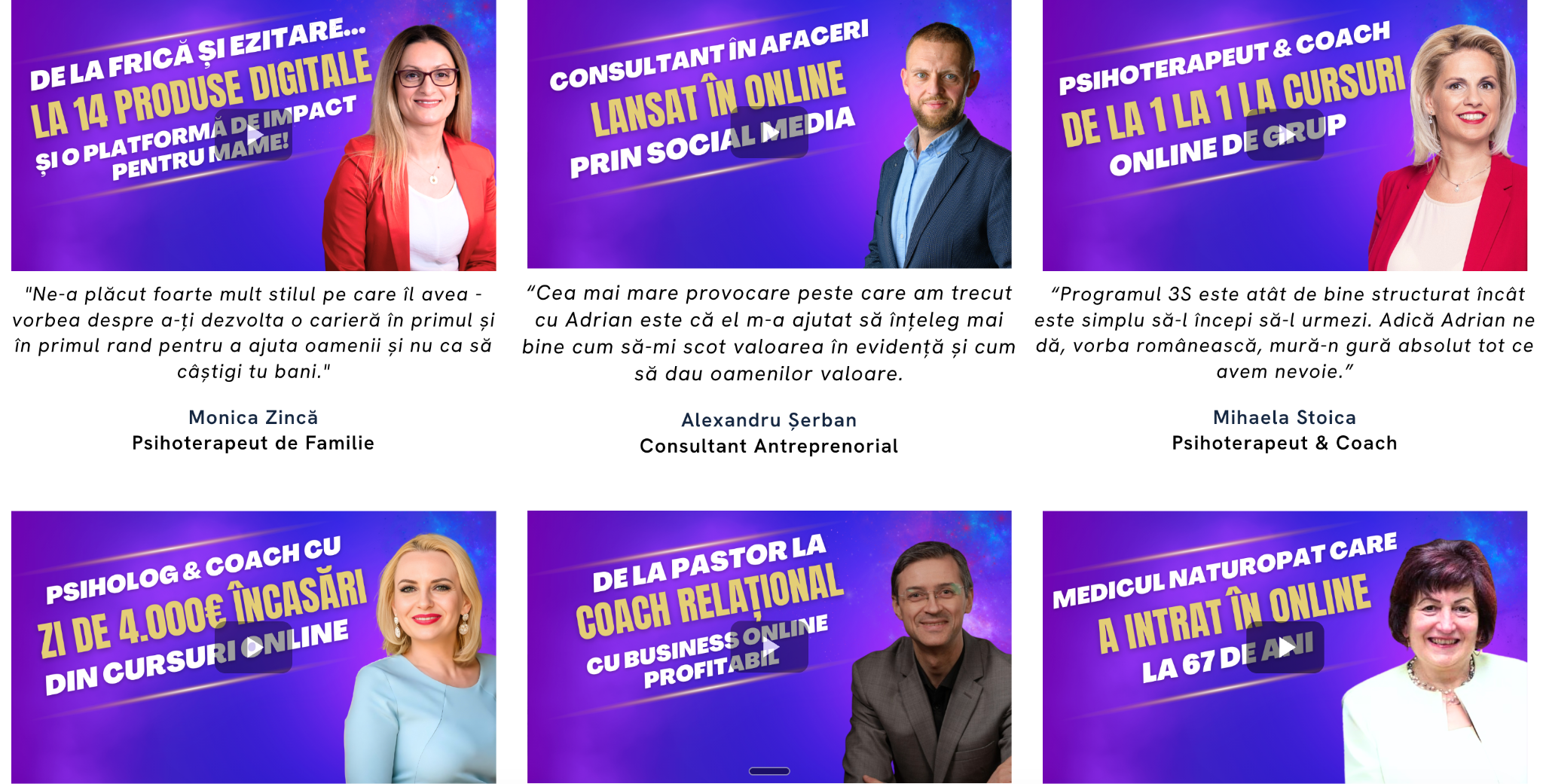 Mărturii și studii de caz din Academia Experților