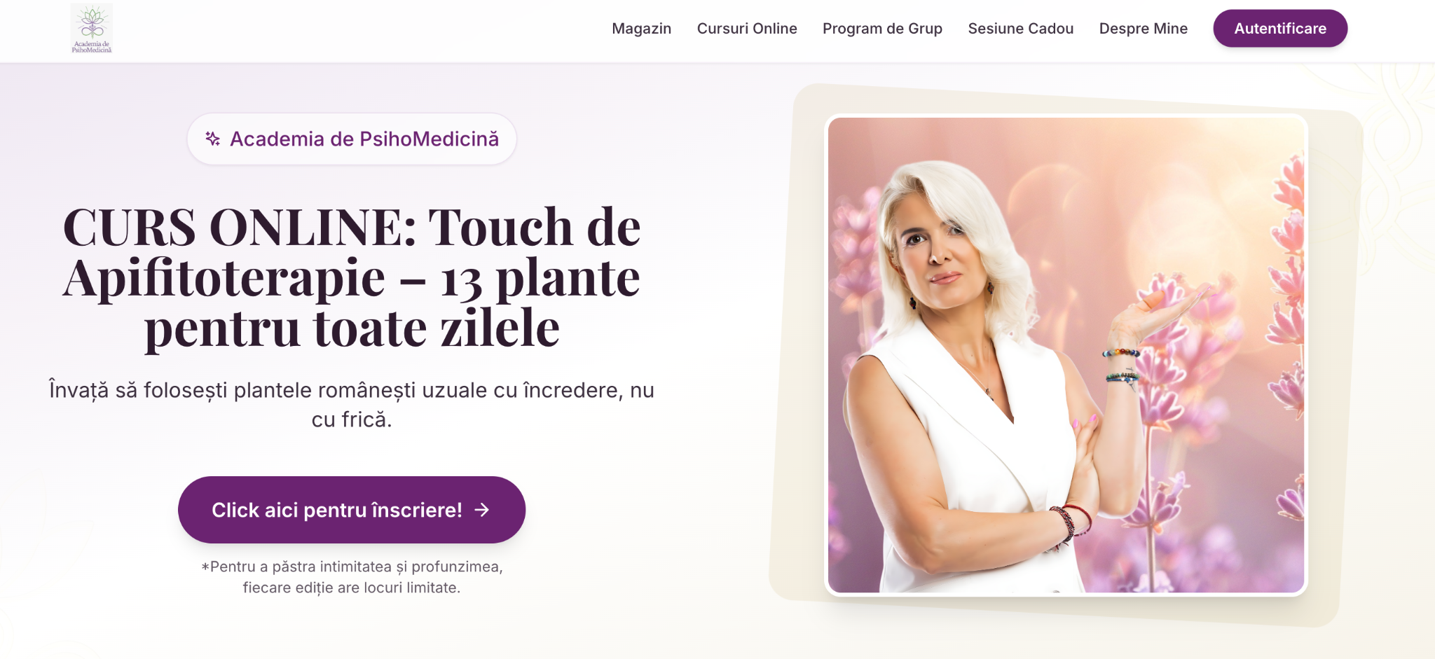 Produs și curs online Academia de PsihoMedicină
